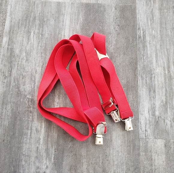 Black Red Classic Suspender Gentleman Attire - Picture 2 of 3